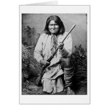 Geronimo with Rifle 1886 Greeting Cards