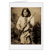 Geronimo with Rifle 1886 Greeting Cards