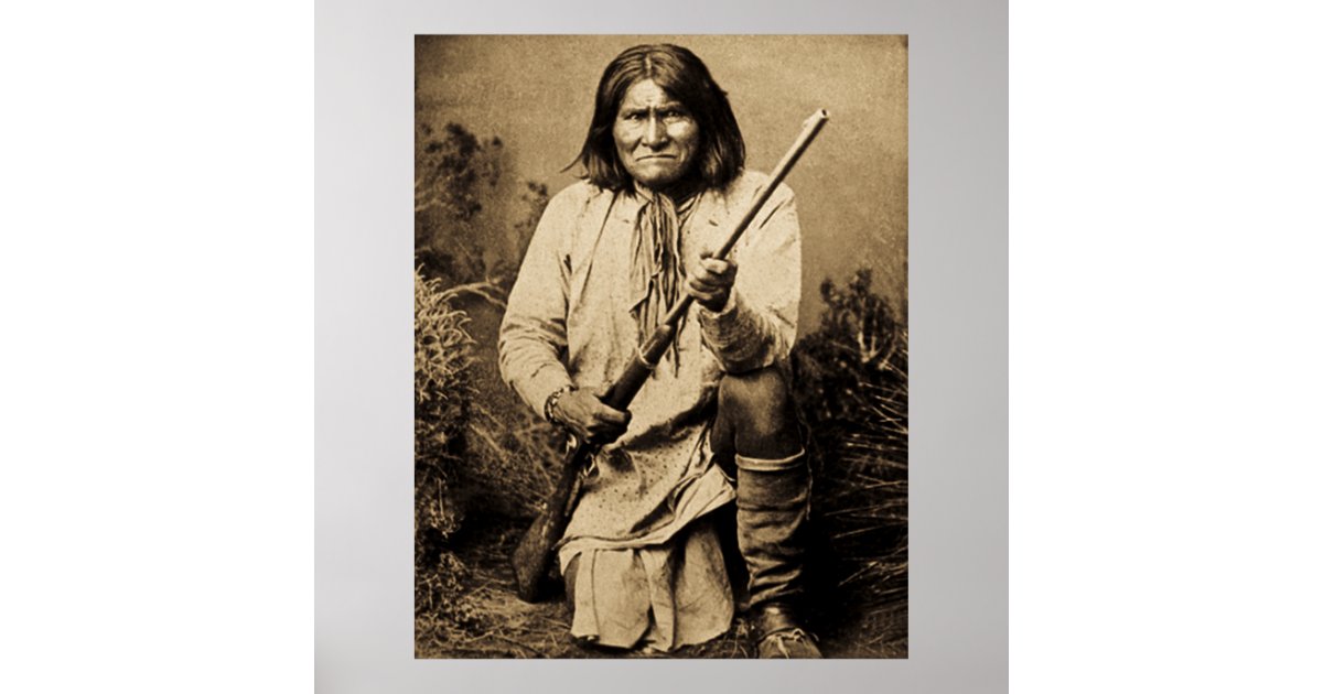 Geronimo with Rifle 1886 Poster Zazzle