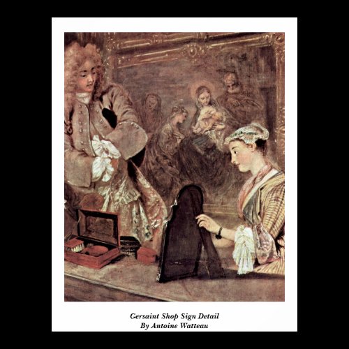 Gersaint Shop Sign Detail By Antoine Watteau Posters