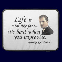 Gershwin on Life macbook sleeves