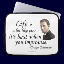 Gershwin on Life laptop sleeves