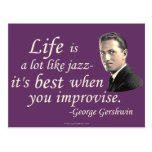 Gershwin on Life - Customized Postcards