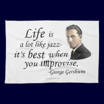 Gershwin on Life kitchen towels