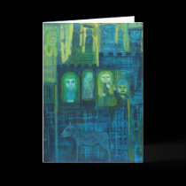 Gest in Green and Blue Hoilday Card