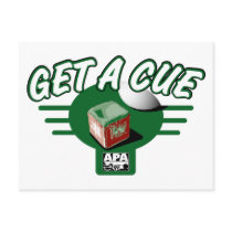 Get A Cue Post Card