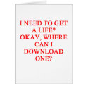 get a life geek joke cards