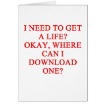 get a life geek joke cards by jimbuf get a life geek joke cards