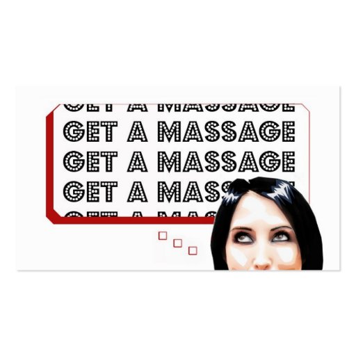 Get A Massage Business Cards