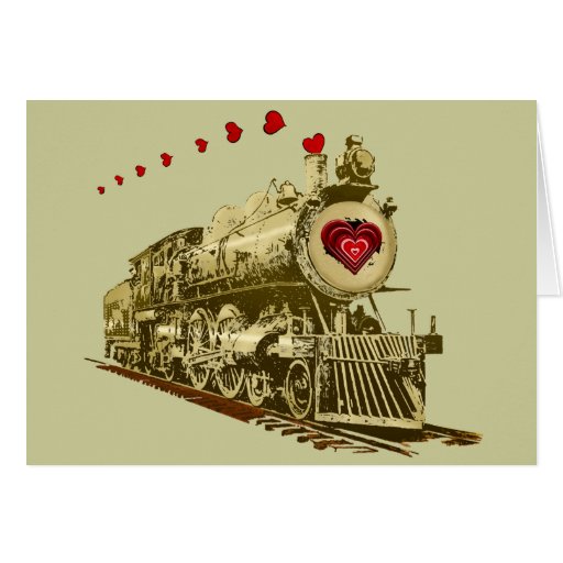 Get aboard the love train Valentines Card Zazzle