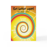 Get Better Soon rainbow swirl cards