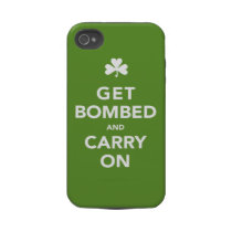 Get Bombed & Carry On St. Pattys Day Phone Cover Iphone 4 Tough Cases