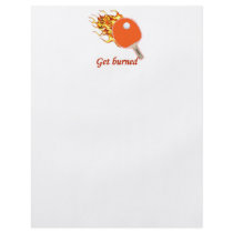Get Burned Flaming Ping Pong Personalized Flyer