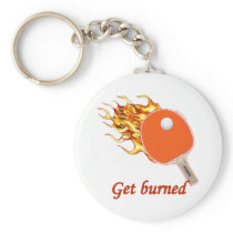 Get Burned Flaming Ping Pong Keychain