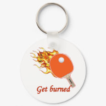 Get Burned Flaming Ping Pong keychains