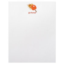 Get Burned Flaming Ping Pong Letterhead Template