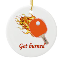 Get Burned Flaming Ping Pong Christmas Tree Ornament