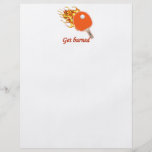 Get Burned Flaming Ping Pong Personalized Flyer