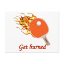 Get Burned Flaming Ping Pong Postcards