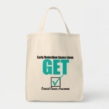 Get Checked Early Detection - Cervical Cancer Tote Bag