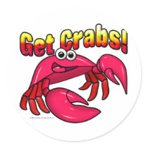 Get Crabs! stickers by klclewis Get Crabs! stickers