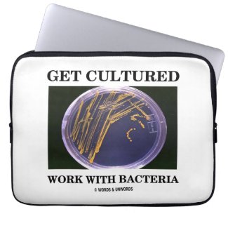 Get Cultured Work With Bacteria (Agar Plate) Laptop Computer Sleeve