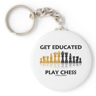 Get Educated Play Chess (Reflective Chess Set) keychain