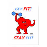 Get Fit Stay Fit Exercise Health Fitness Poster print