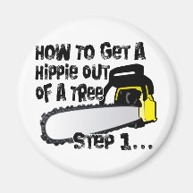 Get Hippies Out Of Your Trees Refrigerator Magnets
