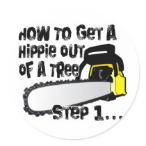 Get Hippies Out Of Your Trees stickers
