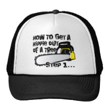 Get Hippies Out Of Your Trees Trucker Hats