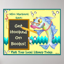 Get Hooked On Books! Posters