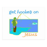 Get hooked on Jesus fisherman Postcards