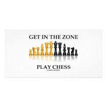 Get In The Zone Play Chess Photo Card