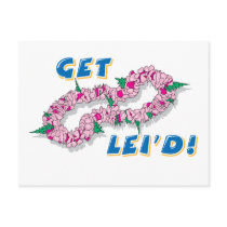 Get Lei'd! (Pink) postcards