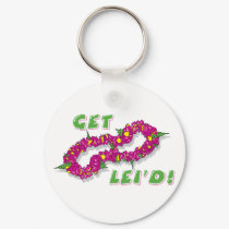 Get Lei'd! (Purple) keychains by alternateworlds Get Lei'd! (Purple) keychains