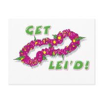 Get Lei'd! (Purple) postcards
