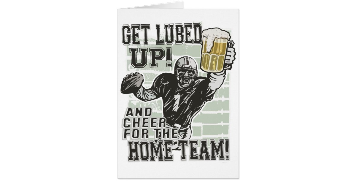 Get Lubed Up Football Card Zazzle