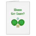 Get Lucky Ping Pong Greeting Card