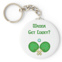 Get Lucky Ping Pong Keychain