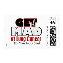 Get Mad At Lung Cancer postage by awarenessgifts Get Mad At Lung Cancer postage