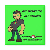 Get Motivated Square Magnet by ebruce Get Motivated Square Magnet