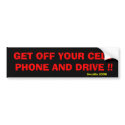 GET OFF CELL PHONE Bumper Sticker bumper stickers by spacebiz GET OFF CELL PHONE Bumper Sticker bumper stickers