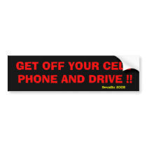 GET OFF CELL PHONE Bumper Sticker bumper stickers by spacebiz GET OFF CELL PHONE Bumper Sticker bumper stickers