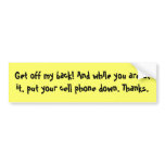 Get off my back customizable Bumper Sticker