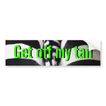 Get Off My Tail - Zebra Tail Bumper Sticker