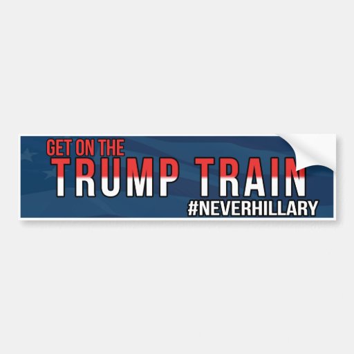 Get on the Trump Train Bumper Sticker Zazzle