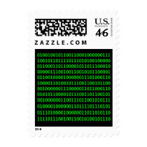 Get out more - Binary Code Postage Stamps