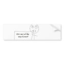 Get out of the way loser bummper sticker bumper stickers