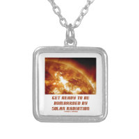 Get Ready To Be Bombarded By Solar Radiation Square Pendant Necklace